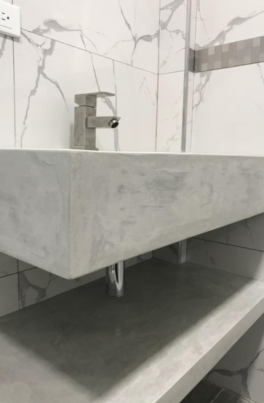 microcemento en lavamanos